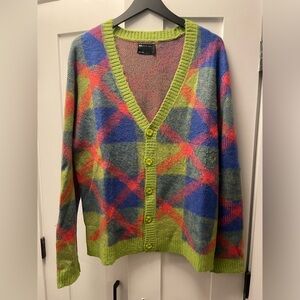ASOS Neon Argyle Cardigan